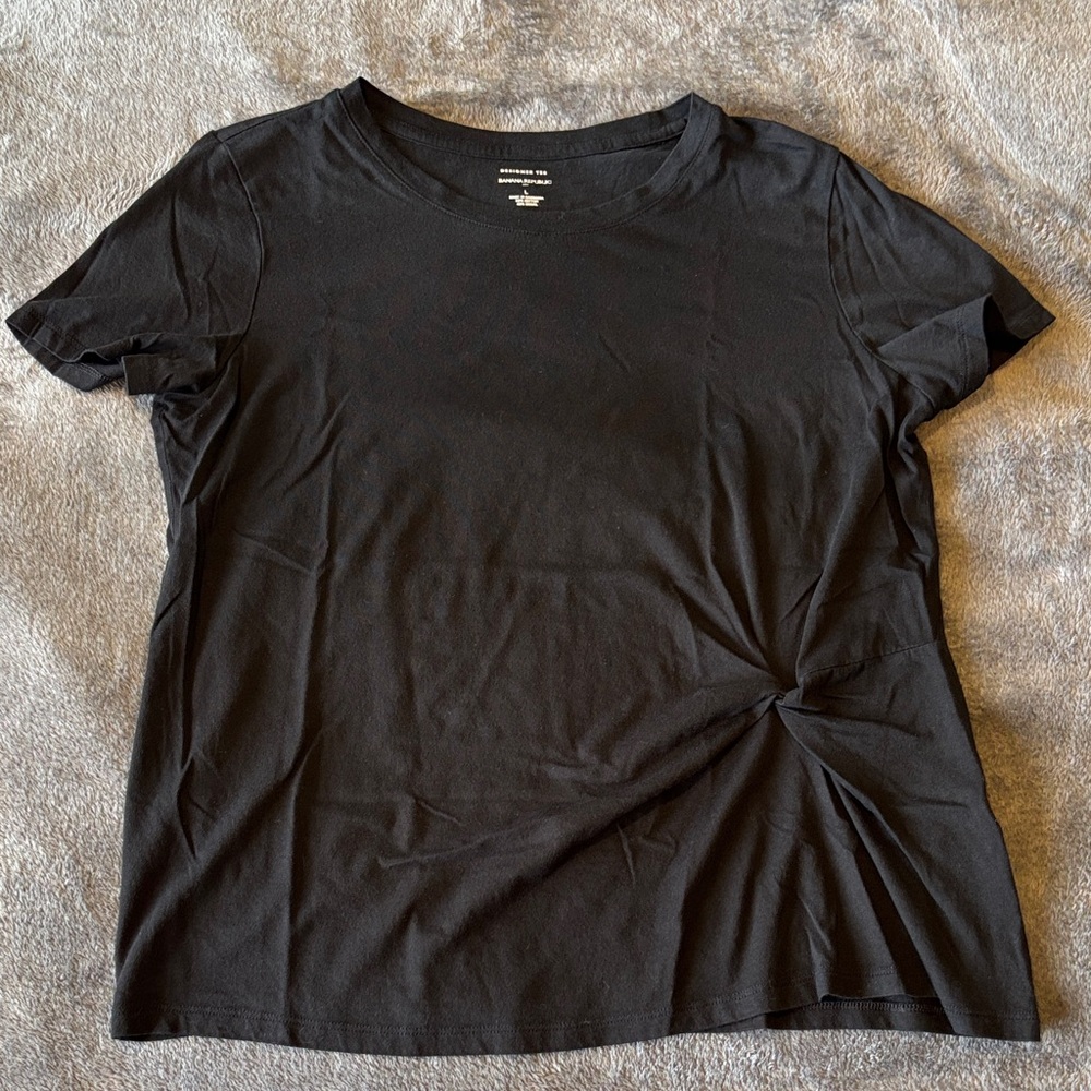 Banana Republic Black Short Sleeve cotton modal Tee